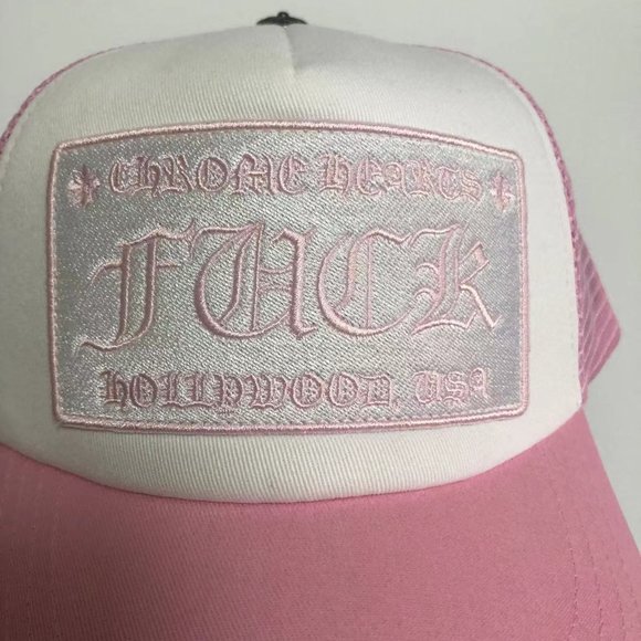 Sun Hat Embroidered Pink Logo Chrome Hearts Baseball Cap main image 8